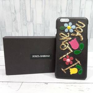 【箱付】 DOLCE&GABBANA ドルチェ＆ガッバーナ スマホケース iPhone 6 Plus 対応 「I Love You」 ブラック 店舗受取可