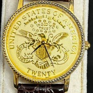 コインウォッチ 20ドル 金貨 エニカ コルム 腕時計 クォーツ