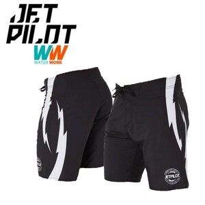 ジェットパイロット JETPILOT 2024 ボードパンツ 送料無料 ボルツ ボードショーツ S23908 ブラック/ホワイト 38 海パン