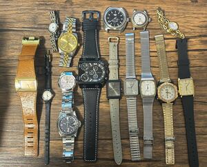 腕時計15本まとめ売り　ジャンク扱い　OMEGA ORIS SEIKO CASIO ALBA SPADOLINI タイメックス　オルム　adidas その他　クオーツ