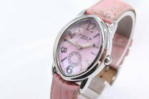 【W136-9】動作品 電池交換済 FOCE フォース スモールセコンド SWISS QUARTZ 腕時計 F242LS レディース【送料全国一律185円】