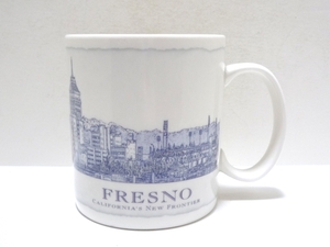 2007年　スターバックスコーヒー　STARBUCKS　マグカップ　FRESNO　アメリカ　シティマグ　陶器製　18fl oz　コレクションに　美品