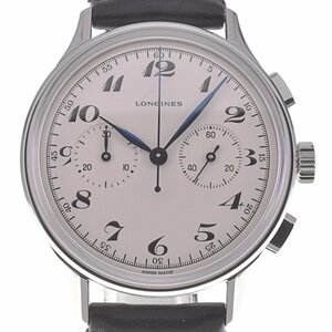 ロンジン LONGINES L2.827.4.73.0 ヘリテージ クラシック 1946 クロノグラフ 自動巻き メンズ 良品 箱・保証書付き Q#129996