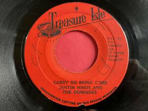 JUSTIN HINDS / CARRY GO BRING COME & ONCE A MAN SKA ROCKSTEADY 45 HIT 試聴