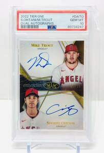 《PSA10》2022 大谷翔平 マイク トラウト Topps Tier One Dual Autographs トラウタニ 直筆サイン PSA鑑定箱付 海外サイト150万円相当