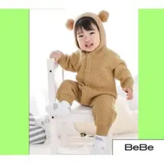 ボンボン 耳 フード ニット ロンパース (70cm) ebaby