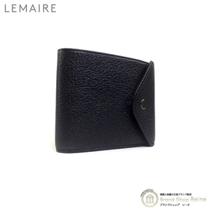 ルメール （Lemaire） ENVELOPPE BI-FOLD エンベローブ カードホルダー 二つ折り 財布 札入れ ブラック ゴートスキン（新品）