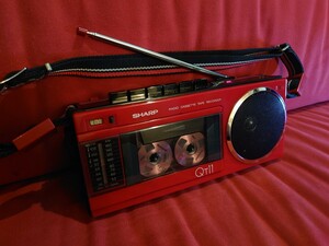 【SHARP】QT-11 ラジカセ Vintage RADIO CASSETTE RECORDER シャープ ラジオ カセット レコーダー レトロ QT-11R