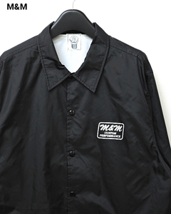 M【m&m CUSTOM PERFORMANCE COACH JACKET Black m&m コーチジャケット エムアンドエム コーチジャケット ブラック】