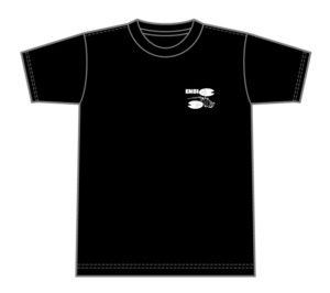 Tシャツ 香川塩ビ工業オリジナル スイカロゴ スモール 黒に白プリント 雷魚 ライギョ カゴ サイズM