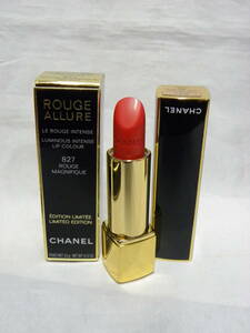 シャネル☆ルージュ アリュール 827 ルージュ マニフィーク ROUGE MAGNIFIQUE☆口紅 CHANEL 2019ホリデー クリスマス限定色・新品・本物