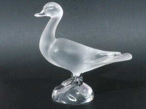 【値下げ交渉有り】 Lalique ラリック フロステッド クリスタル Standing Duck 大型 鴨 フィギュリン