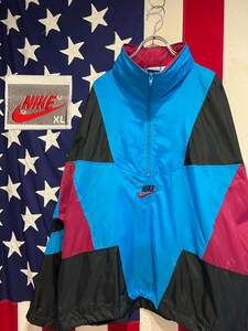 ★90s★銀タグ★NIKE★ナイキ★フード内蔵★アノラックジャケット★ハーフジップ★プルオーバー★ナイロン★XLサイズ★ヴィンテージ★