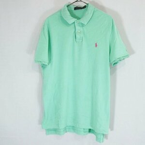Polo Ralph Lauren ラルフローレン S/S ポロシャツ ワンポイントロゴ サマー ライトグリーン ( メンズ L ) M9452 1円スタート