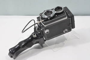 ●ジャンク扱 Rolleicord Xenar 1:3.5f 75mm 二眼レフカメラ ローライコード ピストルグリップ付き