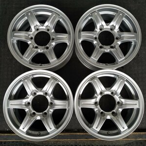 管理番号：A1-124【4本価格】【15x6J 6x139.7 ET+35 ハブ110】200系ハイエース等・直接引取可能・適格請求書発行可能