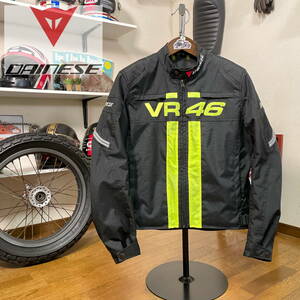 ☆DAINESE ダイネーゼ VR46 TEX JACKET ナイロンジャケット ブラック/50 ◆バイク ライディング スポーツ レーシング アウターライダース