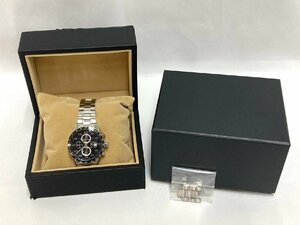 稼働品♪TAG HEUER タグホイヤー カレラ クロノグラフ ブラック文字盤 CAR2A10-1 Cal.1887 自動巻き メンズ 余りコマ 腕時計 保存箱付き♪