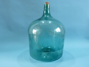 昭和レトロ、気泡たっぷりの大型ガラス瓶、直径３０ｃｍ