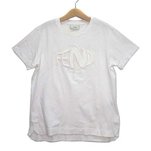 フェンディ FENDI 2021AW ヴァーティゴ 立体ロゴ Tシャツ カットソー 半袖 オフホワイト 10A JUI032 ☆AA★ キッズ