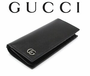 14万新品◆GUCCI グッチ GGマーモント ブラックレザー財布 1円