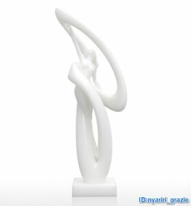 3D プリント Tooarts オーナメント 女性型 彫刻 ホワイト 装飾 エレガント レディーアート 送料無料