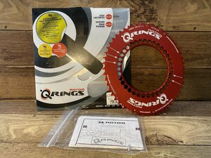 FY248 ローター ROTOR Q-RING AERO 楕円 チェーンリング PCD130 52T 赤 5アーム