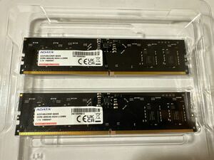 ADATA製 DDR5 デスクトップメモリ PC4800(40) 16GB(8GB×2）　AO2V48UC8W1-BA8S