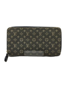 LOUIS VUITTON◆ジッピー・ウォレット_モノグラム・イディール_GRY/キャンバス/GRY/レディース