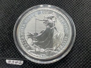 31.1グラム 2024年 (新品) イギリス「ブリタニア」純銀 1オンス 銀貨 (チャールズ3世)