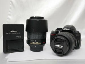 #3042-7 NIKON D3100 AF-s 18-55mm 55-200mm ニコン ダブルズームレンズセット デジタル一眼レフカメラ