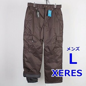 XERES メンズ スノーボード パンツ Lサイズ ブラウン 茶色 スキーウェア スノボ 耐水 ズボン サイズ調整 ウエストゴム セレス R2310-131