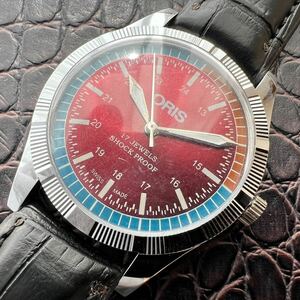 【美品・調整済】オリス ORIS ビンテージ 機械式 手巻き ウォッチ 腕時計 メンズ 中古 アンティーク 動作良好 ディズニー ミッキー NO.777