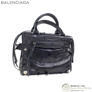 バレンシアガ （BALENCIAGA） Mute City ミュート シティ ミニ ハンド ショルダー バッグ ミラーチャーム付き 443721 ブラック（中古）