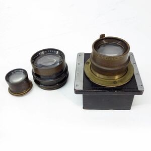 105 Wollensak velostigmat series II 5 F4.5 / Doppel anastigmat TYP.B.D.R.P Lens 210mm / Carl Zeiss jena 21cm F4.5 ※ジャンク