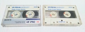 当時物　SONY　HF-PRO 46分　90分　2本　カセットテープ　Type I　使用済み　中古