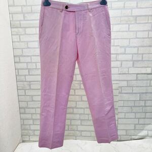 ブルックスブラザーズ 綿麻混 パンツ サイズ28 ピンク メンズ