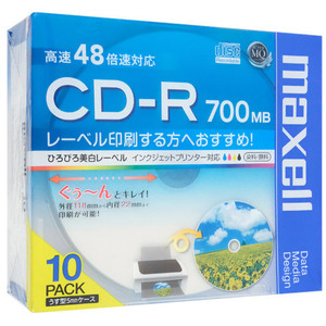 maxell データ用CD-R CDR700S.WP.S1P10S 10枚 [管理:1000025336]