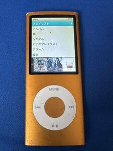 Apple iPod nano 第4世代 16GB オレンジ レアカラー MB911J/A 動作品 A1285 本体のみ デジタルオーディオプレーヤー 
