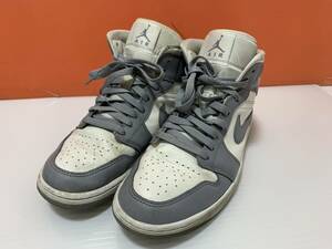 30/242☆Nike　AIR　JORDAN　1　スニーカー　ナイキ　エアージョーダン1　BQ6472-115　28ｃｍ　グレー×ホワイト系　写真追加あり☆A2