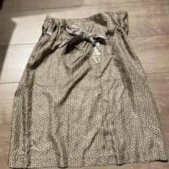 美品　t.yamai paris 　レオパード柄フスカート　シルク100％