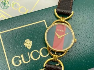 2404602533　△ 1円～！ GUCCI グッチ 腕時計 6000.2.L シェリーライン文字盤 2針 レディース ブランド クォーツ QZ 純正ベルト 中古