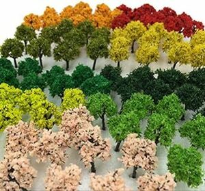 森林 選べる 色 数量 50本 100本 【DauStage】 Nゲージ ジオラマ 鉄道 建築 模型 用 樹木 風景 3㎝ 2