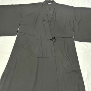 美品【改良服】黒 化繊 夏用 法衣 法要 葬儀 仏具 僧侶 装束 着物 袈裟 西浦法衣店