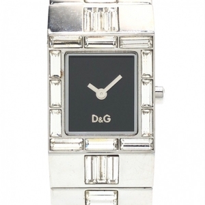 D&G(ディーアンドジー) 腕時計 - レディース TIME/ラインストーン 黒