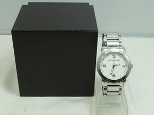 マイケルコース MICHAEL KORS 電池式 クォーツウォッチ 腕時計 アナログ ホワイト シルバー色 ＭＫ－３１５７