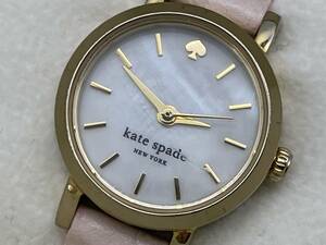 kate spade ケイト・スペード　本物　シェルダイヤル　稼働品　レディース時計