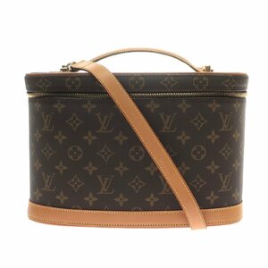 1円スタート LOUIS VUITTON ルイヴィトン ニース M47280 SP0999 モノグラム バニティバッグ コスメボックス ショルダー 2way ブラウン