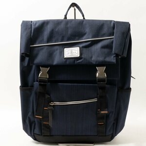 D.KELLY ディーケリー リュックサック ネイビー 紺 ブラック 黒 シルバー ナイロン メンズ 収納多数 撥水加工 A4対応 機能的 bag 鞄 かばん