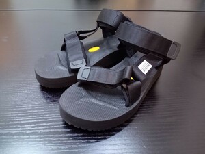 ★G011 Vibram ビブラム サンダル 23cm 黒 